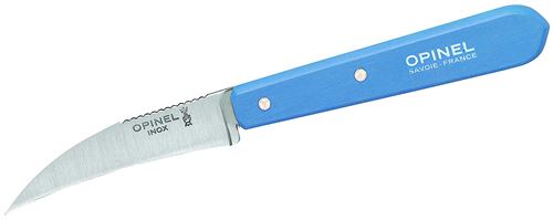 Opinel Adultes Couteau à Légumes n ° 114, Acier Sandvik en Acier, courbé, hellb Keramik Hêtre Manche en Bois Couteau Chef, Multicolore, Taille Unique
