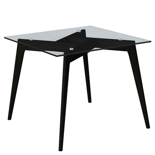 Table de repas Carrée Verre/Noir - SAMBA