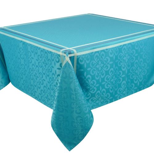 Nappe enduite Bilbao 150 x 150 cm - bleue