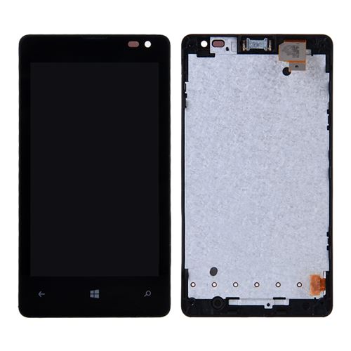 Ecran tactile + LCD noir avec contour de remplacement pour Nokia Lumia 435