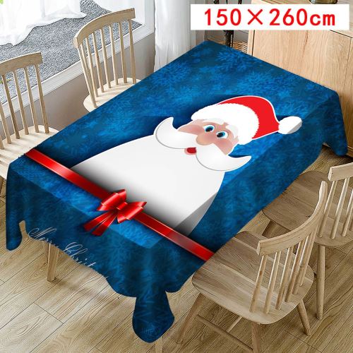 Nappe de Noël Imprimer Rectangle Table Cover Holiday Party Home Decor_Kiliaadk405