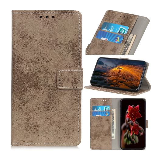 Etui en PU style vintage kaki pour votre Samsung Galaxy M30/A40S