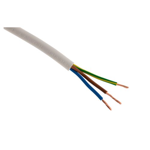 Zenitech Blanc - Câble Électrique H05vv-F 3G1,5Mm² - 5M