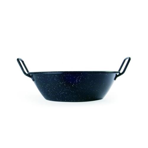 La estrella poele profonde jaspeada - acier émaillé - ø 60 cm - noir 700460