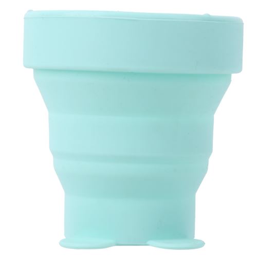 Tasse à Eau Pliante Portable en Silicone Télescopique 170ml - Vert