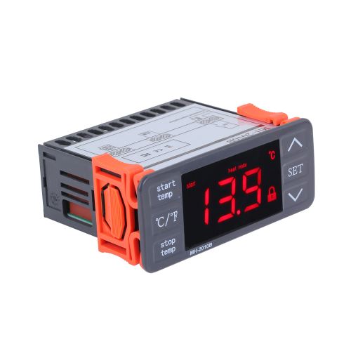 Zitainn Contrôleur de température Controller Contrôleur de température à DEL numérique Touches tactiles Relais de thermostat de chauffage et de refroidissement avec capteur NTC