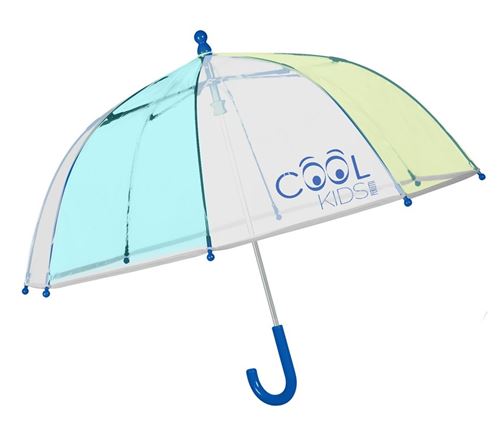 Perletti parapluie Cool Kids64/60 cm junior transparent/bleu