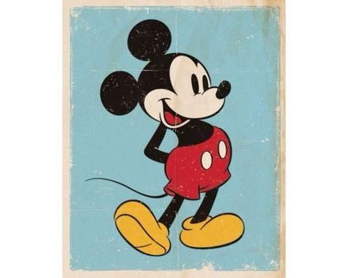 Affiche mini Mickey Mouse Retro 40 x 50 cm