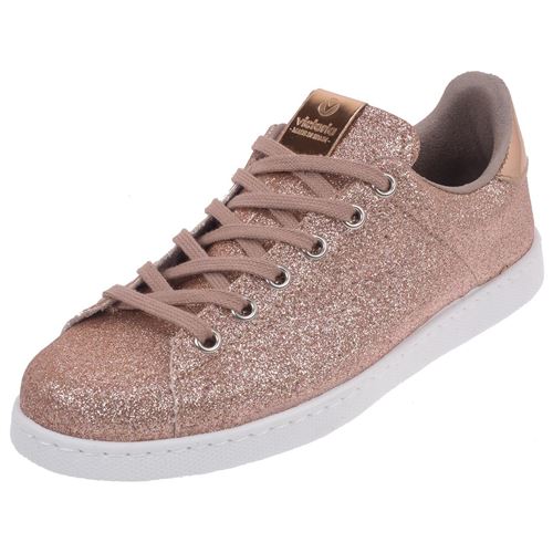 Chaussures basses cuir ou simili Victoria Deportivo rose paillette Rose taille : 39 réf : 39217