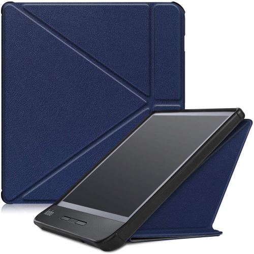 Etui à Rabat avec Support pour Kobo Libra H2O Couleur Bleu