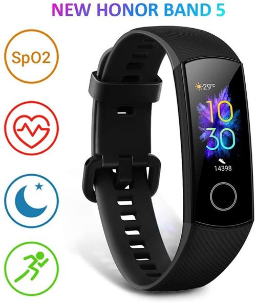 Montre Connectée HUAWEI Band 5 Détection de Fréquence Cardiaque-Noir-HUAWEI