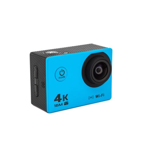 Caméra de sport 4K Ultra HD WIFI 16MP, 1080P / 30fps, 170 degrés, LCD 2.0 pouces, caméra HD étanche 30M DV casque - bleu