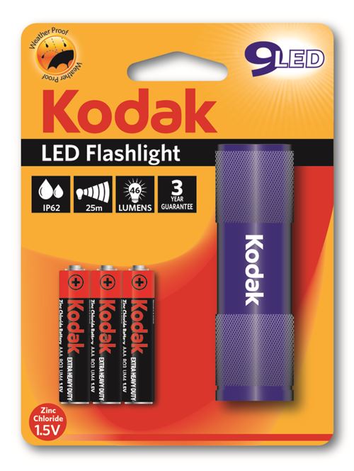 KODAK - Lampe 9 LED - Bleu - 3 Piles AAA/LR03 incluses