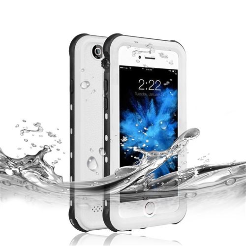 Coque en TPU antipoussière snowproof imperméable à l'eau blanc pour votre Apple iPhone 6s Plus/6 Plus