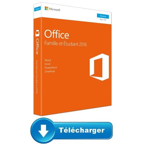 Office 2016 Famille et Etudiant PC - lié à votre compte Microsoft - Logiciel à télécharger Lié au compte Microsoft
