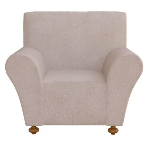 vidaXL Stretch meubelhoes voor fauteuil beige polyester jersey