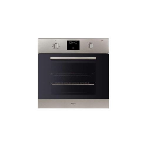 Whirlpool four multifonction, pyrolyse, inox, 65 l, chaleur tournante, porte froi