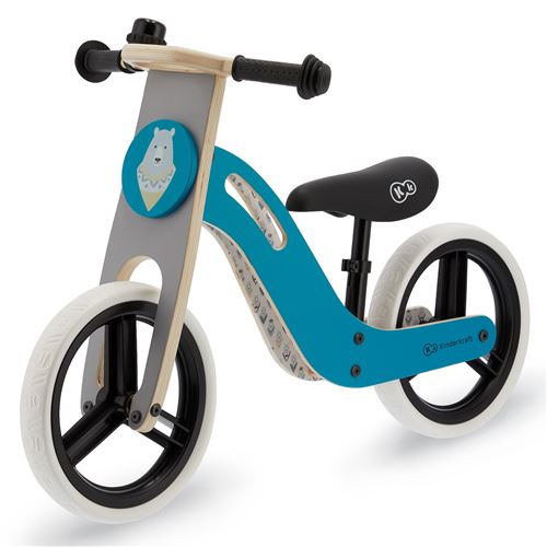 Kinderkraft UNIQ Draisienne en Bois Eco, Enfant, Vélo Sans Pédales, Vert Menthe