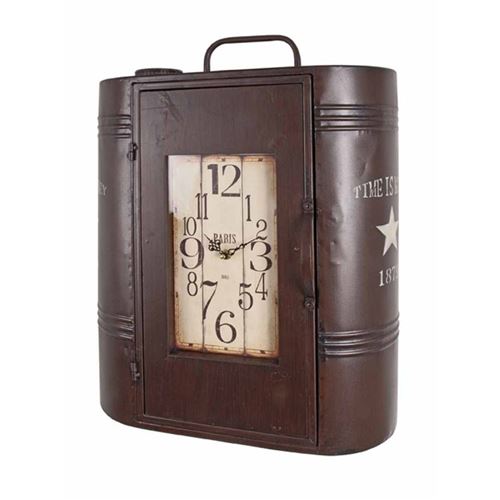 Paris Prix - Boîte De Rangement Murale time 52cm Marron
