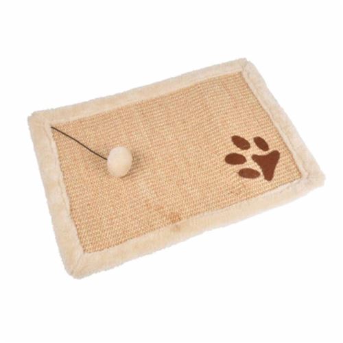 Paris Prix - Griffoir Avec Jouet Pour Chat tapis 48cm Naturel