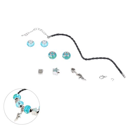 Paris Prix - Kit Bracelet Mode charms 9cm Turquoise
