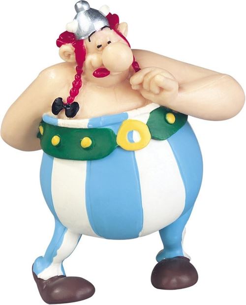 Plastoy Figurine Astérix Et Obélix Obélix Avec Bouquet De Fleurs 8 Cm - Image 1