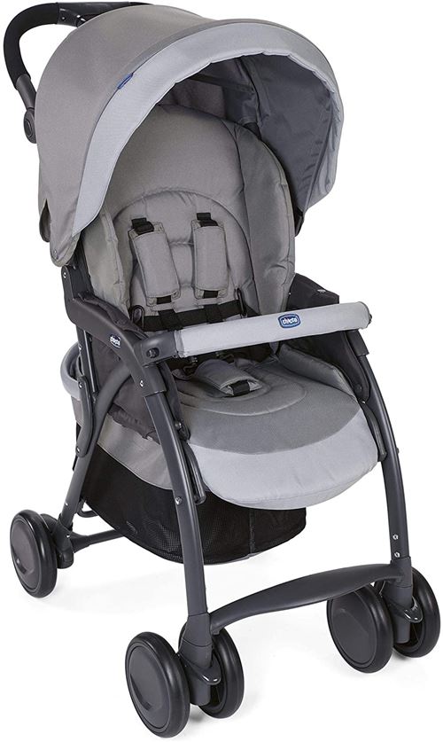 Chicco buggy Simplicity Top102 cm polyester/aluminium gris/noir