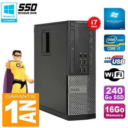 Acheter Pc dell optiplex 9010 sff core i7-2600 16go disque 240go ssd graveur dvd wifi w7 État correct - 329,00 € Pc dell optiplex 9010 sff core i7-2600 16go disque 240go ssd graveur dvd wifi w7 État correct - Dell reconditionné disponible sur Fnac