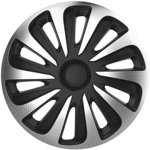 AutoStyle Caliber 14 pouces ABS argent / noir lot de 4