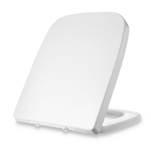 Abattant WC - blumfeldt Dombach Lamera - Lunette de toilette - Frein de chute - Premium - Siège de toilette - Antibactérien - Rectangulaire - Blanc