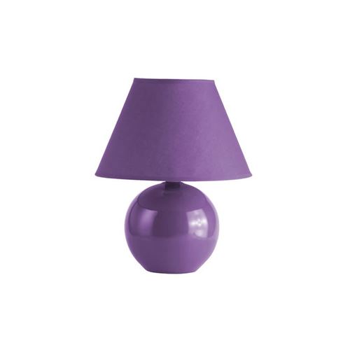 BRILLIANT Lampe a poser Prime hauteur 23 cm Ø20 cm E14 40W violet