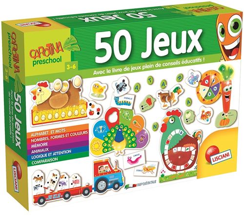 Carotina Le Coffret 50 Jeux Lisciani Multicolore