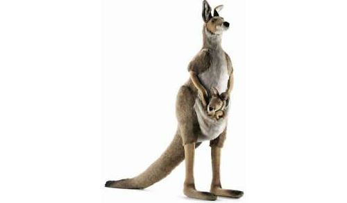 Hansa peluche geante kangourou avec bebe 100 cm h 3235