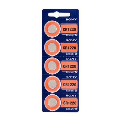Piles bouton au lithium CR1220 tension 3V de Sony, 5 pièces