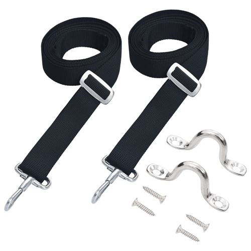 Vidaxl - Sangles de toit bimini 2 pcs Tissu et acier inoxydable