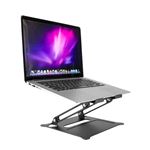 Support d'ordinateur portable pliable et réglable en hauteur-Noir