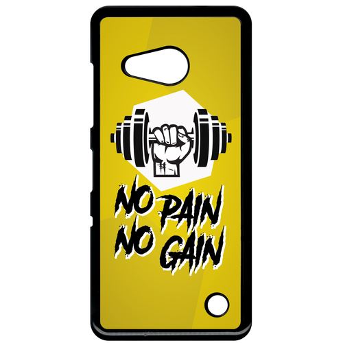 Coque Microsoft Lumia 550 No Pain No Gain Fond Jaune