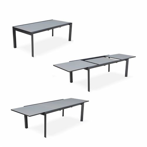 50 Sur Salon De Jardin Table Extensible Washington Gris Fonce