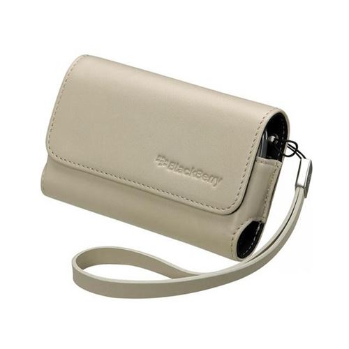 BlackBerry Leather Folio - Pochette portable - grès - pour Bold 9000