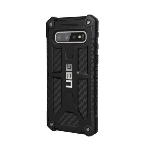 UAG Rugged Case for Samsung Galaxy S10 [6.1-inch screen] - Monarch Carbon Fiber - Achterzijde behuizing voor mobiele telefoon - eersteklas nerfleder, legeringmetaal - koolstofvezel - voor Samsung Galaxy S10