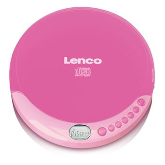 Lecteur CD MP3 enfant avec port USB - rose clair