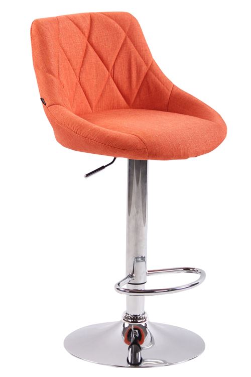 Tabouret de bar LAZIO Tissu , Orange