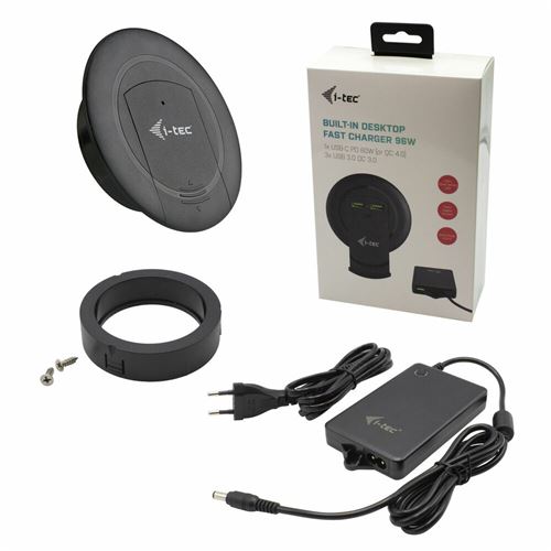 i-tec i-tec desk charger usb-c/a 96w i-tec desk charger pd qc 4.0 noir