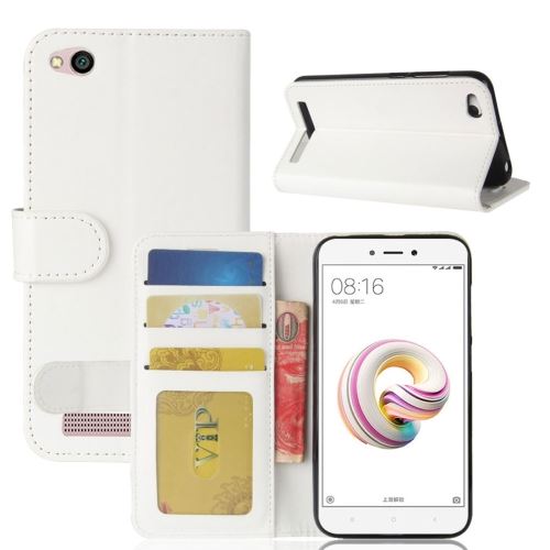 Xiaomi Redmi 5A Housse Etui Cuir PU Texture Peau Blanc ALS55382