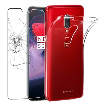 ebestStar - Coque OnePlus OnePlus 6 Etui Housse Silicone TPU Souple Anti-Choc ULTRA FINE INVISIBLE, Transparent + Film protection écran en VERRE Trempé [Dimensions PRECISES Smartphone : 155.7 x 75.4 x 7.8 mm, écran 6.28''] - 1