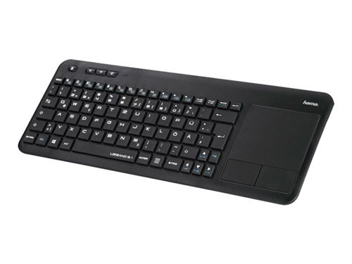 Hama 00173091 Clavier Allemand sans Fil QWERTZ, Noir