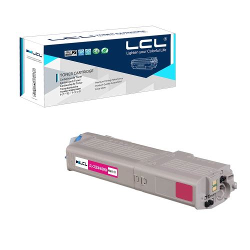 LCL Cartouche de Toner Compatible C532DN C542DN MC563DN MC573DN 46490606 6000Pages (1Magenta) Remplacement pour OKI C532dn/C542dn/MC563dn/ MC573dn