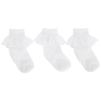 Lot 8 Paires Chaussettes Bébé Fille à Volants 0-18 Mois – Douces, Respirantes, Anti-Glisse – Rose, Gris, Jaune, Blanc