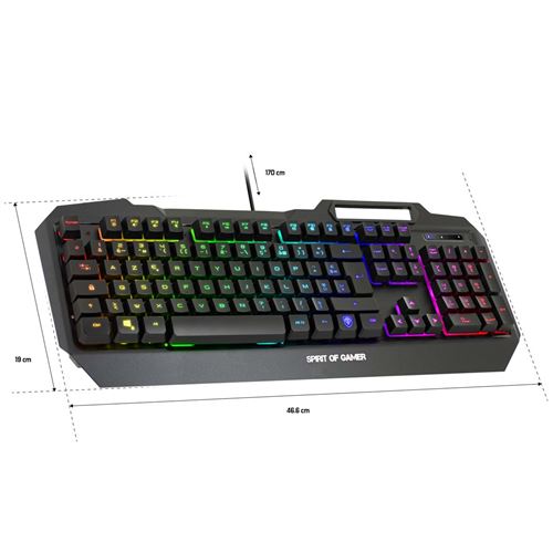 Clavier Gaming filaire Spirit Of Gamer Elite K40 - vue 4