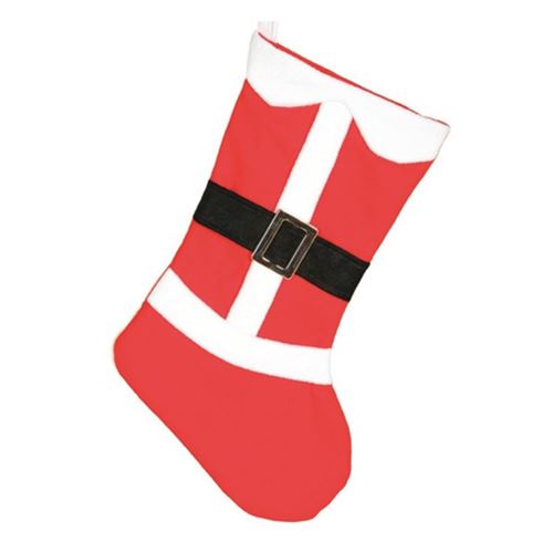 chaussette de noël costume père noël 50cm rouge